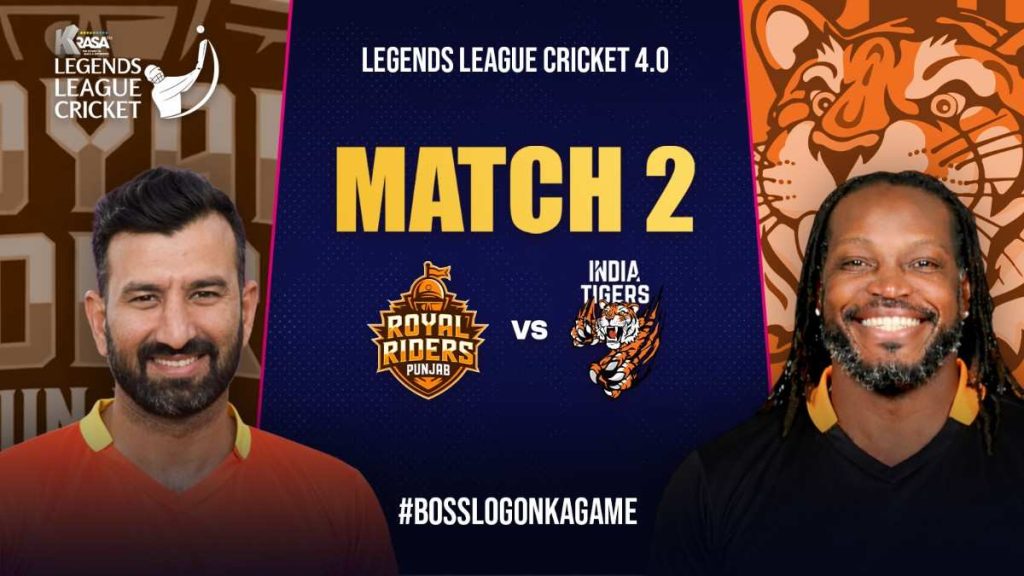 Royal Riders Punjab vs India Tigers Match 2 Highlights & Recap